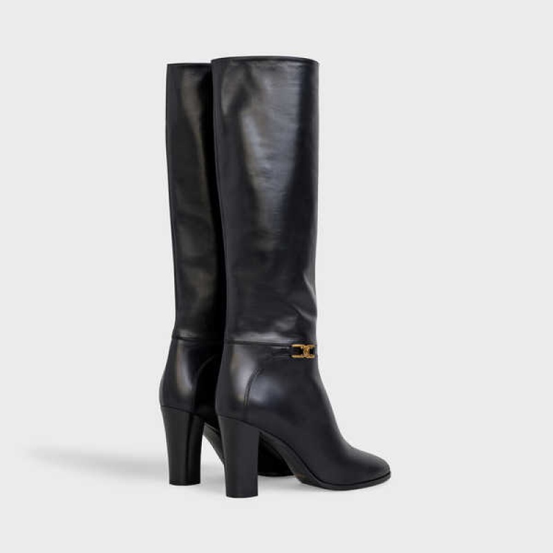 Cizmy Celine Claude In Calfskin Čierne | CL-592494