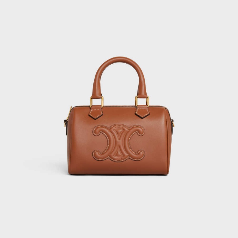 Cuir Triomphe Celine Small Boston In Smooth Calfskin Hnede | CL-593149