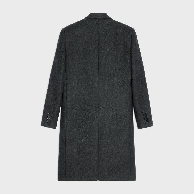 Kabáty Celine Diagonal Vlna Overcoat Siva | CL-591977