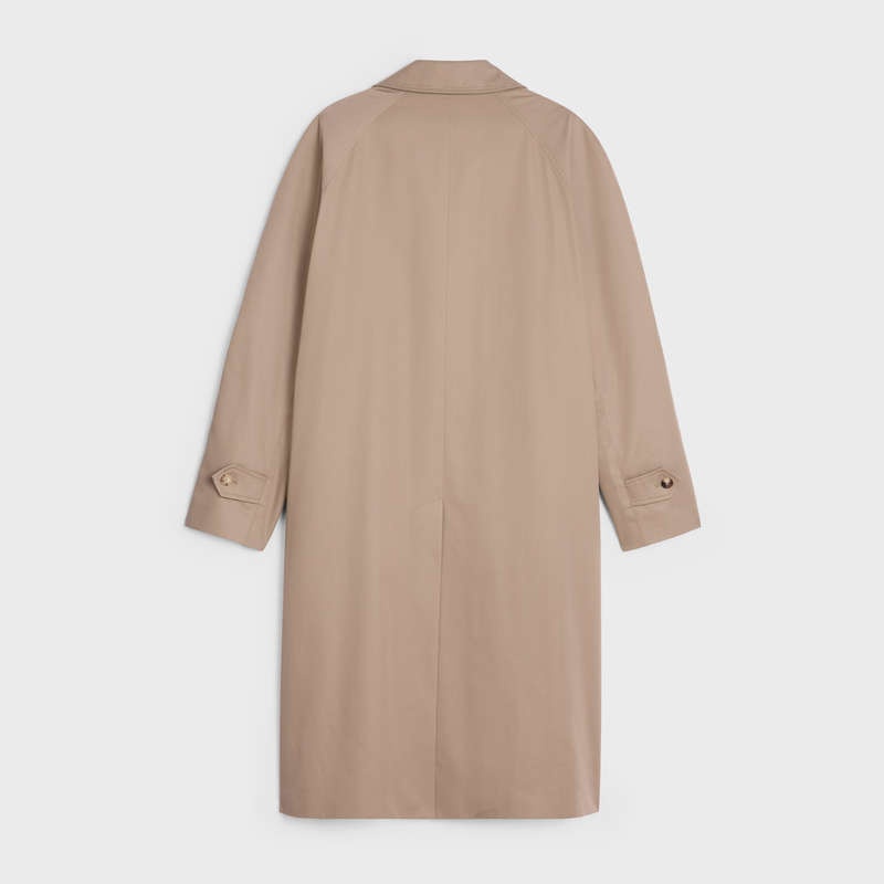 Kabáty Celine Oversized Mac In Technical Bavlnene Béžové | CL-591974