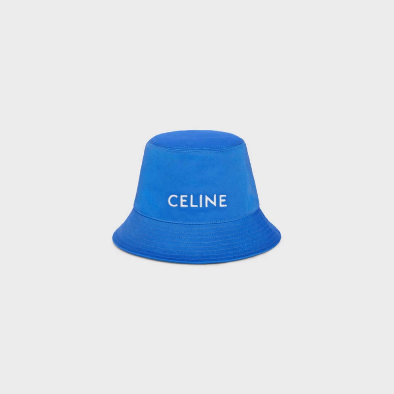 Klobuk Celine Bucket In Bavlnene Gabardine Modre | CL-592351