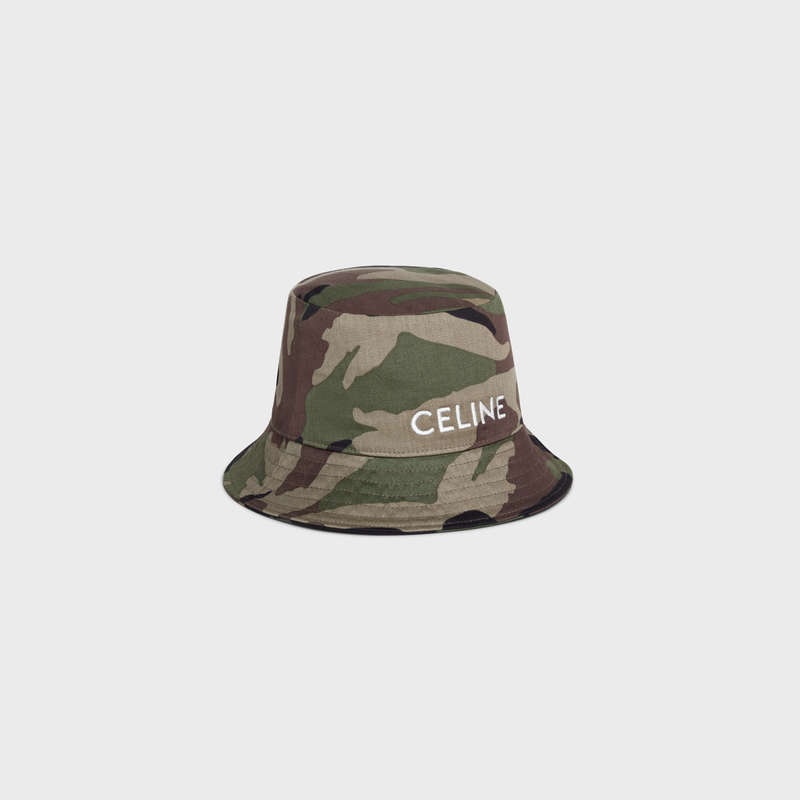 Klobuk Celine Embroidered Bucket In Camouflage Bavlnene Maskacove | CL-591711