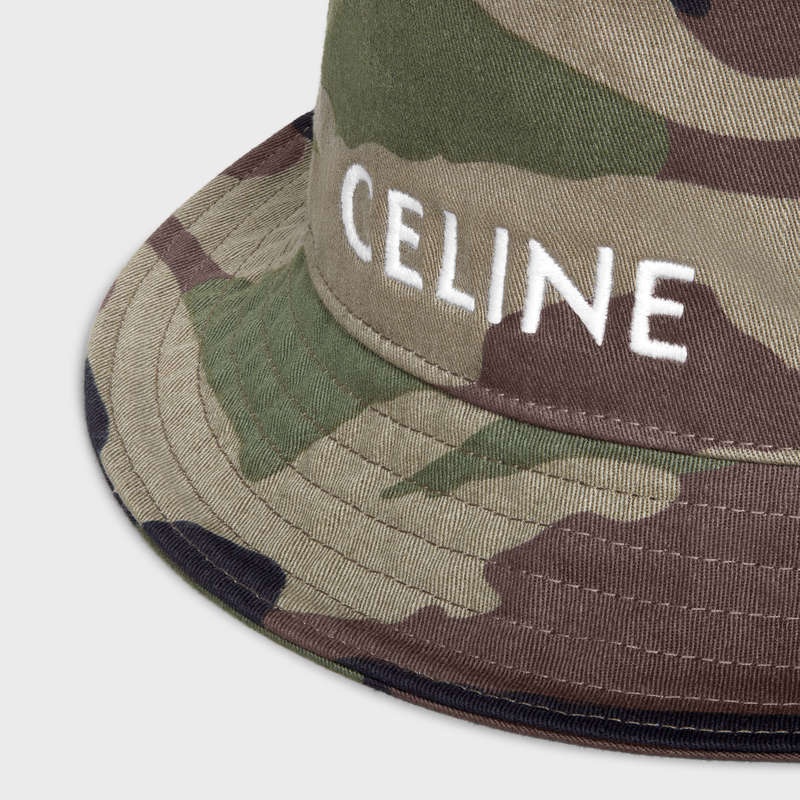 Klobuk Celine Embroidered Bucket In Camouflage Bavlnene Maskacove | CL-591711