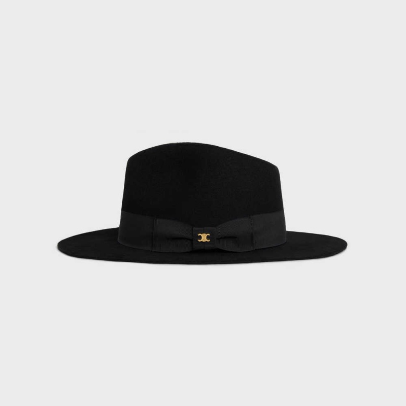 Klobuk Celine Fedora In Felt Čierne | CL-592339