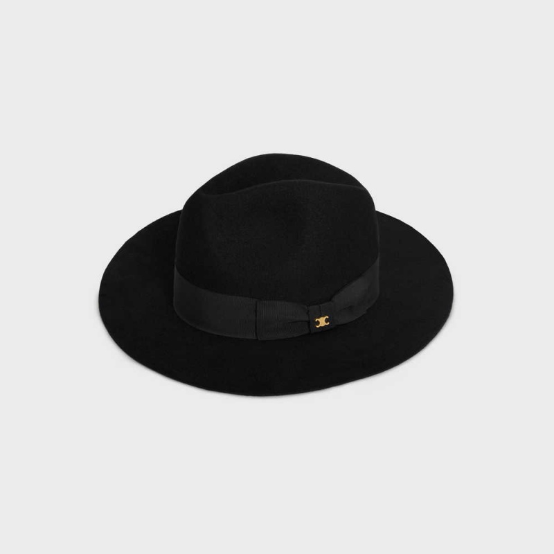 Klobuk Celine Fedora In Felt Čierne | CL-592339