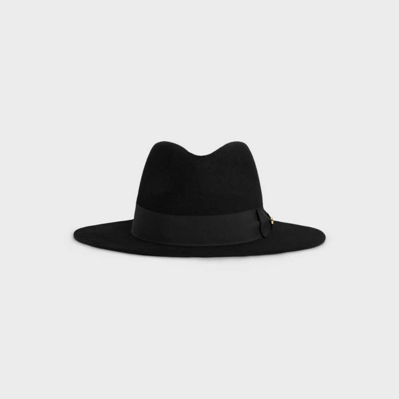 Klobuk Celine Fedora In Felt Čierne | CL-592339