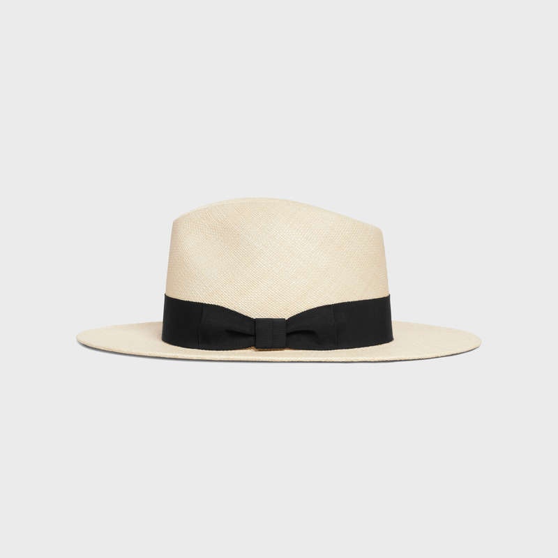 Klobuk Celine Fedora In Straw Béžové | CL-591723