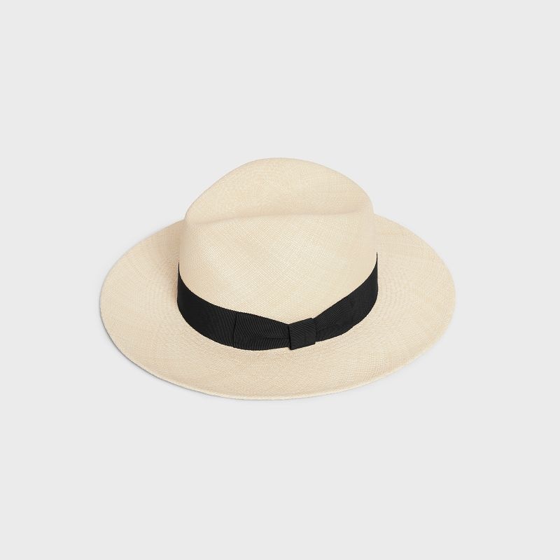 Klobuk Celine Fedora In Straw Béžové | CL-591723