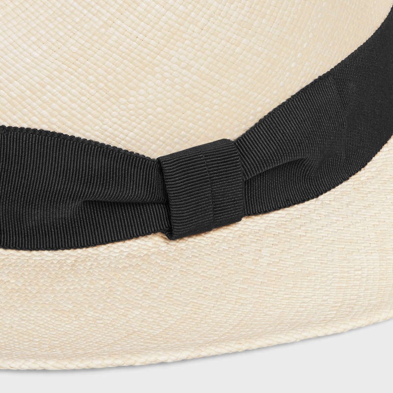 Klobuk Celine Fedora In Straw Béžové | CL-591723