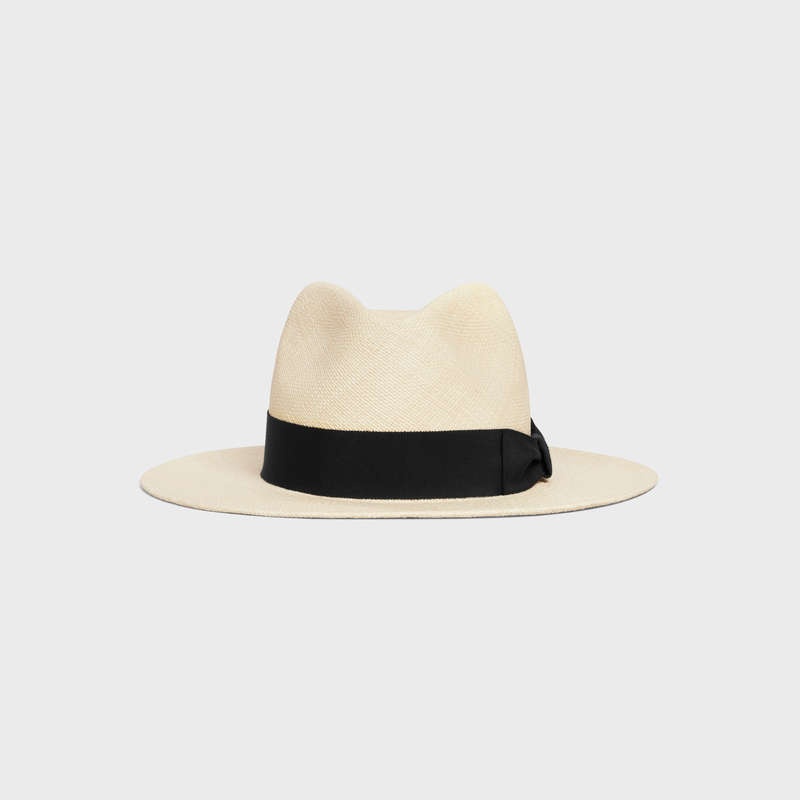 Klobuk Celine Fedora In Straw Béžové | CL-591723