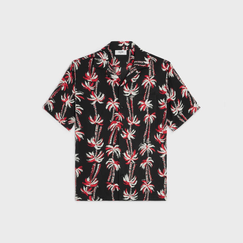 Kosele Celine Hawaiian In Printed Viscose Tmavo Červené | CL-592143