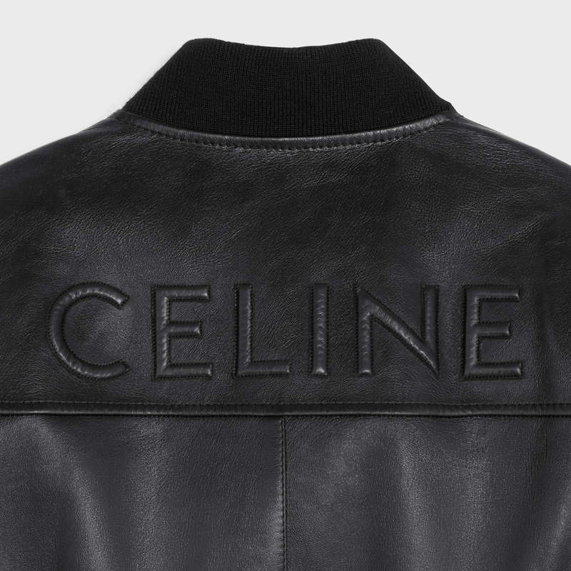 Leather Celine Blouson In Soft Čierne | CL-591926