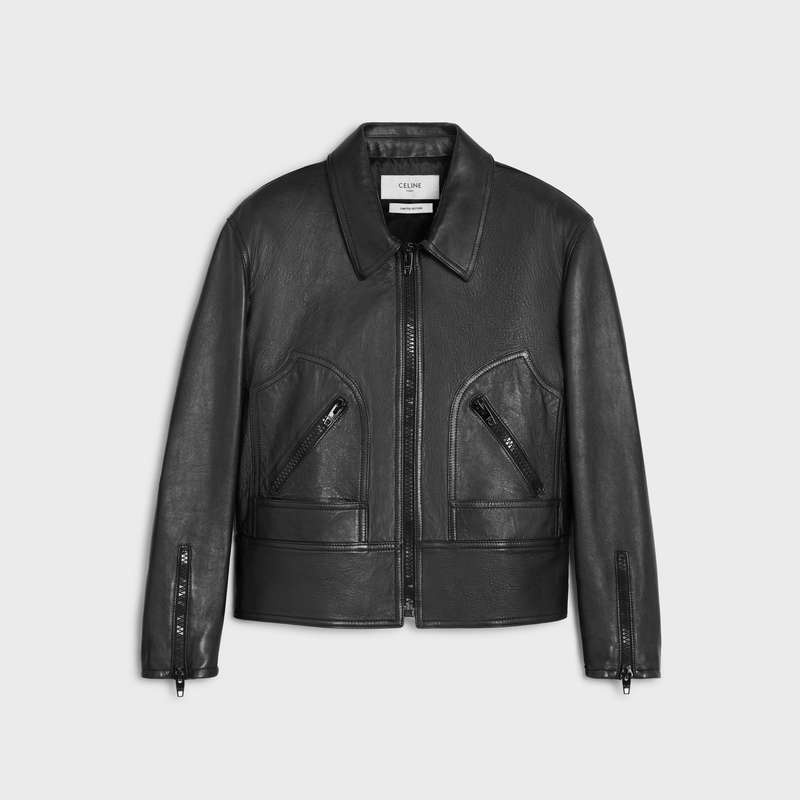 Leather Celine Wiltern Blouson In Soft Čierne | CL-591915