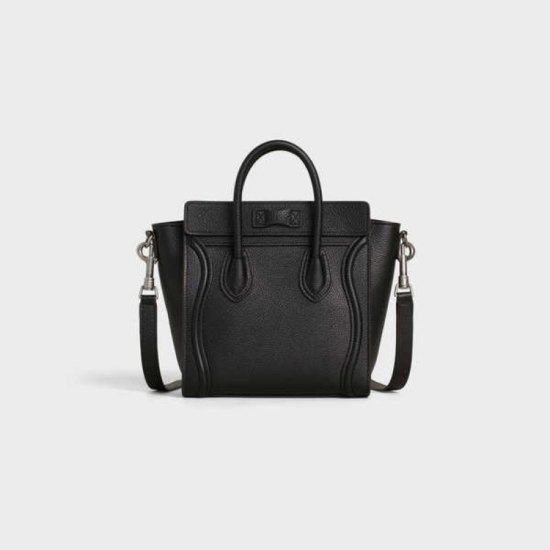 Luggage Celine Nano Bag In Drummed Calfskin Čierne | CL-593047