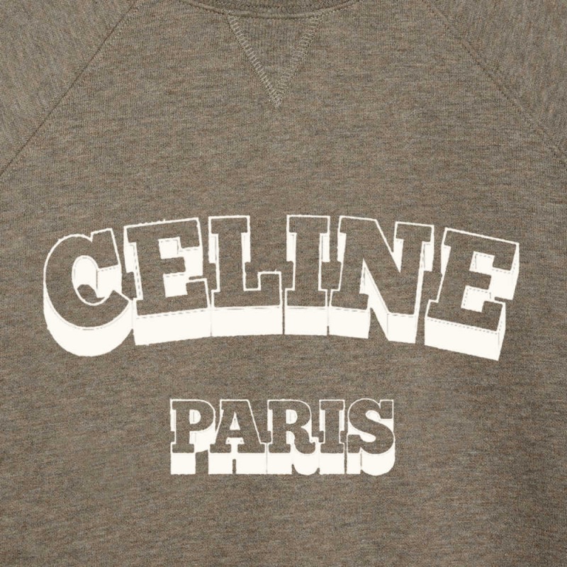 Mikiny Celine Paris 70 S In Bavlnene And Cashmere Svetlo Hnede Krém | CL-592800