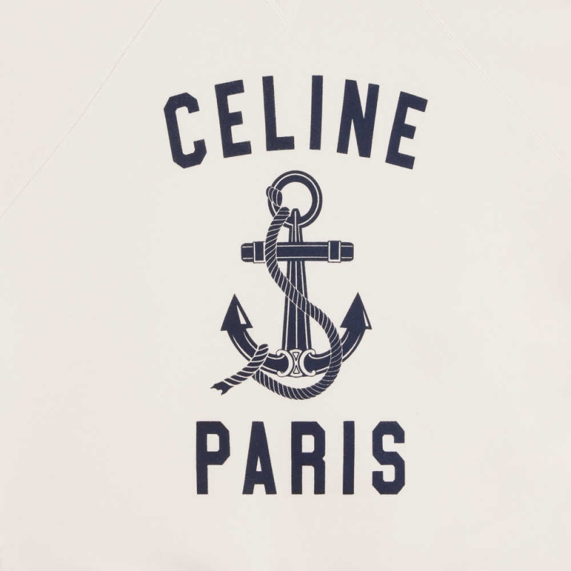 Mikiny Celine Paris Anchor In Cashmere Fleece Biele | CL-592801