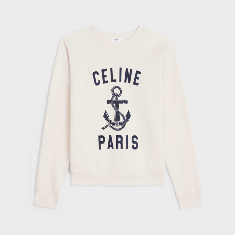 Mikiny Celine Paris Anchor In Cashmere Fleece Biele | CL-592801