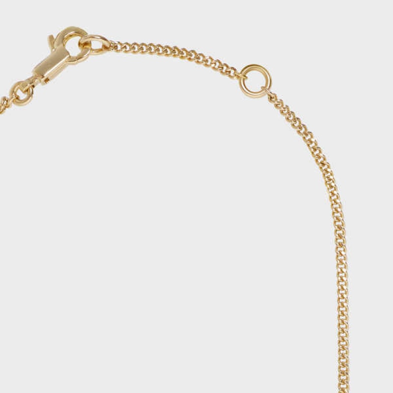 Nahrdelniky Celine Alphabet C In Brass With Gold Finish Zlate | CL-592266