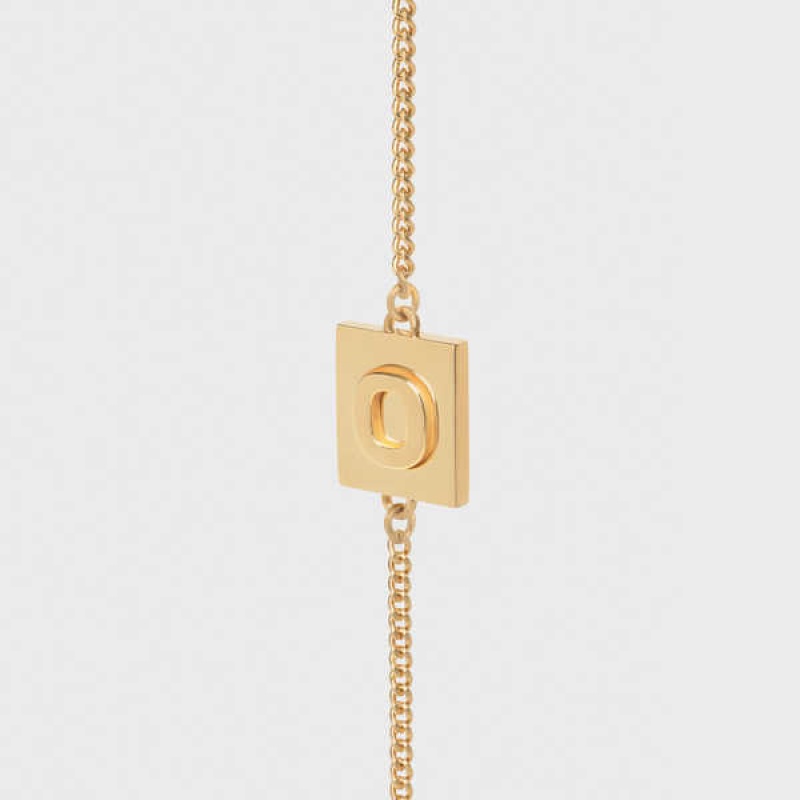 Naramky Celine Alphabet O In Brass With Gold Finish Zlate | CL-592233