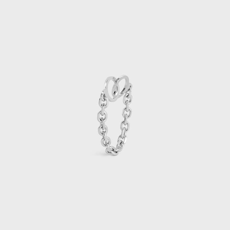 Naramky Celine ChaîNe Triomphe Golden Handcuff In Sterling Silver With Rhodium Finish Strieborne | CL-591657