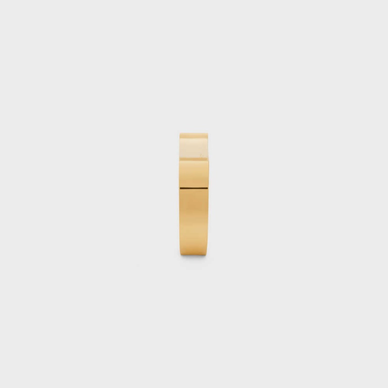 Naramky Celine Formes Abstraites Concave Cuff In Brass With Gold Finish Zlate | CL-592213