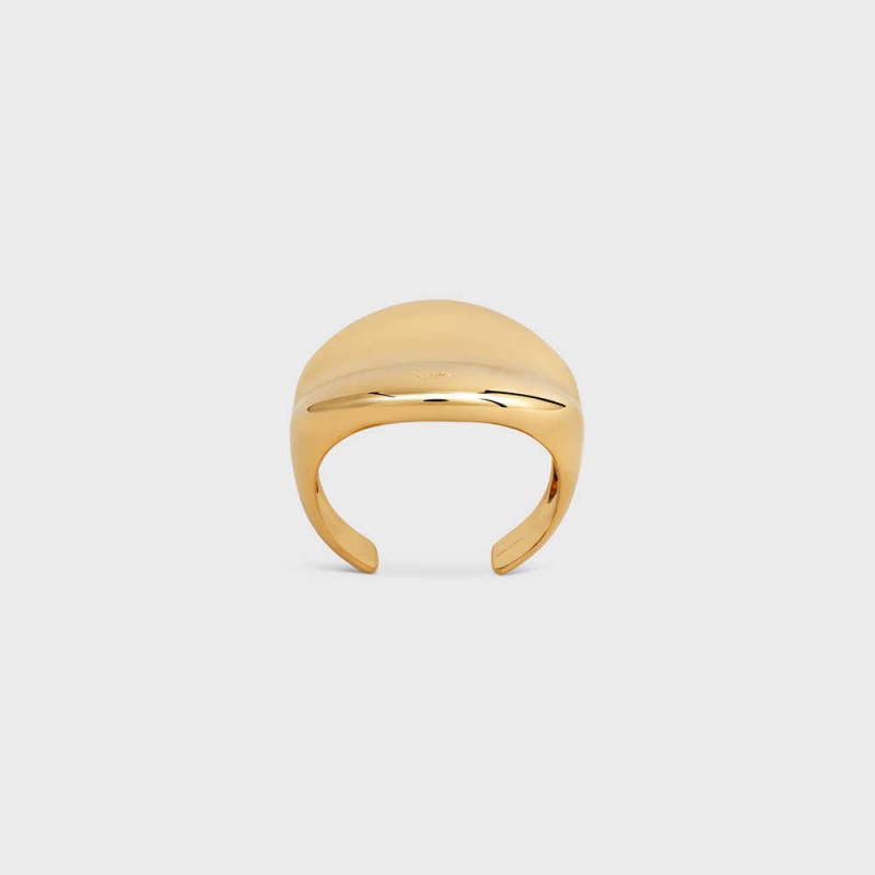 Naramky Celine Formes Abstraites Cosmos Cuff In Brass With Gold Finish Zlate | CL-592226