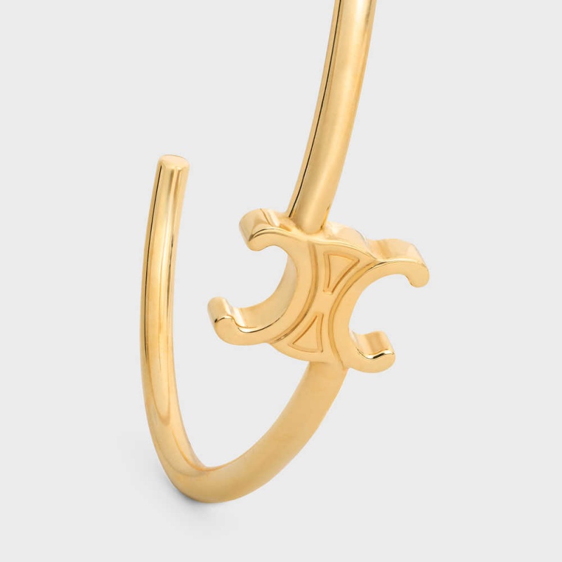 Naramky Celine Triomphe Asymmetric Cuff In Brass With Gold Finish Zlate | CL-592199