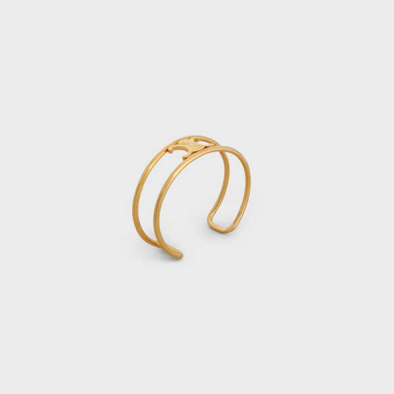 Naramky Celine Triomphe Cuff In Brass With Gold Finish Zlate | CL-592230