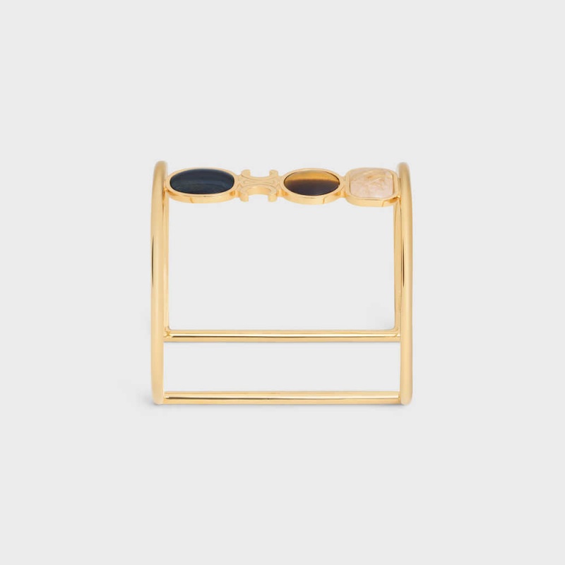 Naramky Celine Triomphe Indie Cuff In Brass With Gold Finish Zlate | CL-592197