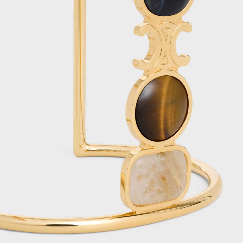 Naramky Celine Triomphe Indie Cuff In Brass With Gold Finish Zlate | CL-592197