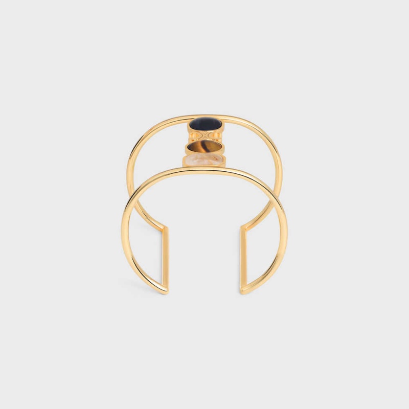 Naramky Celine Triomphe Indie Cuff In Brass With Gold Finish Zlate | CL-592197