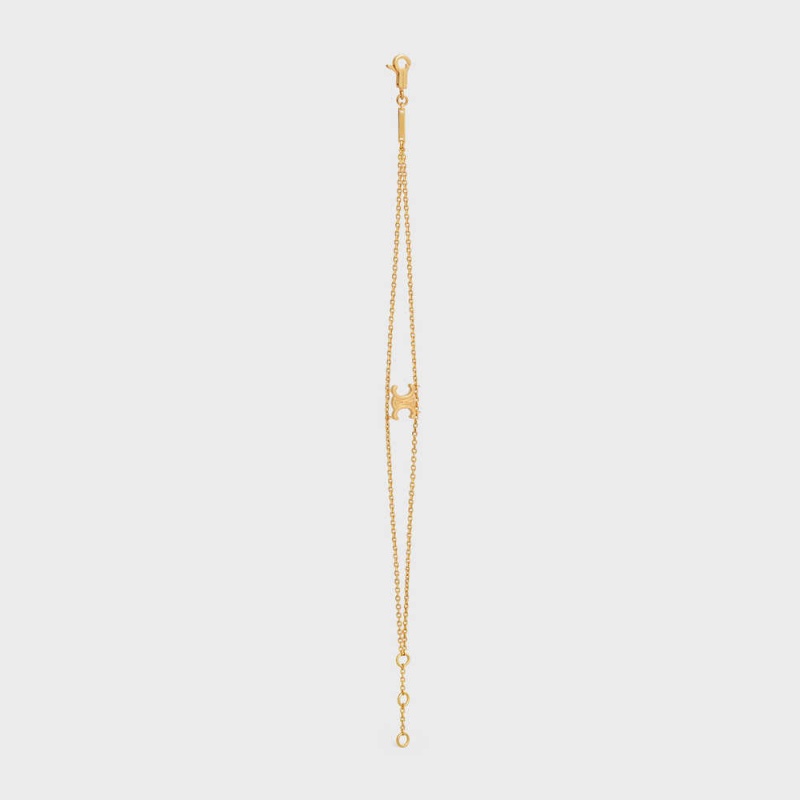 Naramky Celine Triomphe Suspended In Brass With Gold Finish Zlate | CL-592208