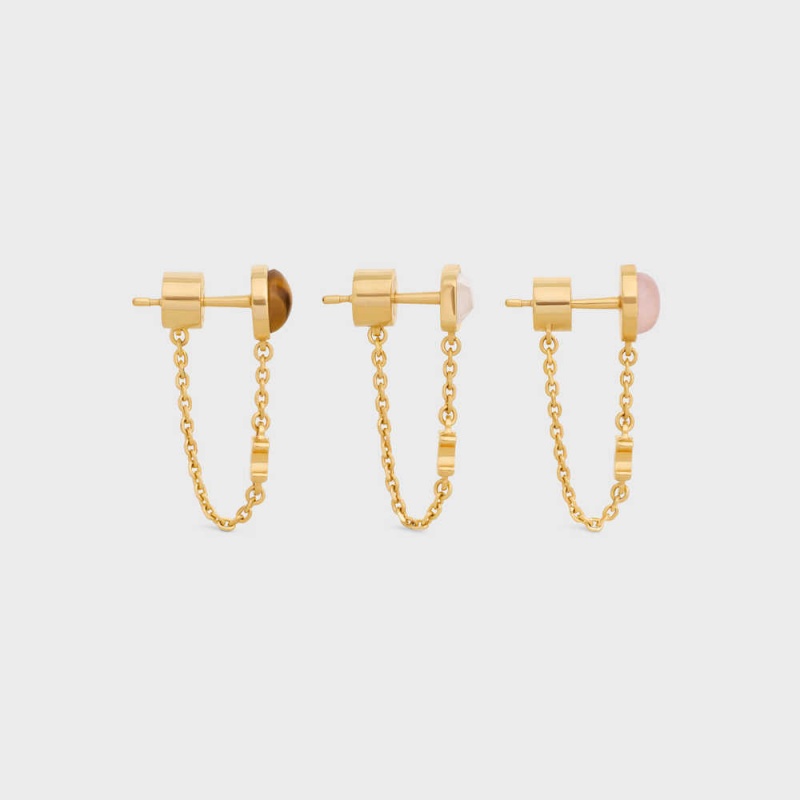 Nausnice Celine Triomphe Indie Set Of 3 In Brass With Gold Finish Zlate | CL-592294