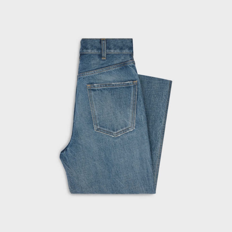 Nohavice Celine Jane Flare Jeans In Denim Union Wash Modre Svetlomodrá | CL-592719