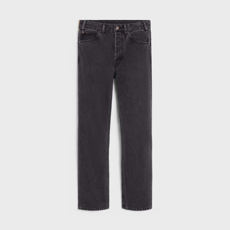 Nohavice Celine Kurt Jeans In Charcoal Wash Denim Siva Modre Svetlomodrá | CL-592048