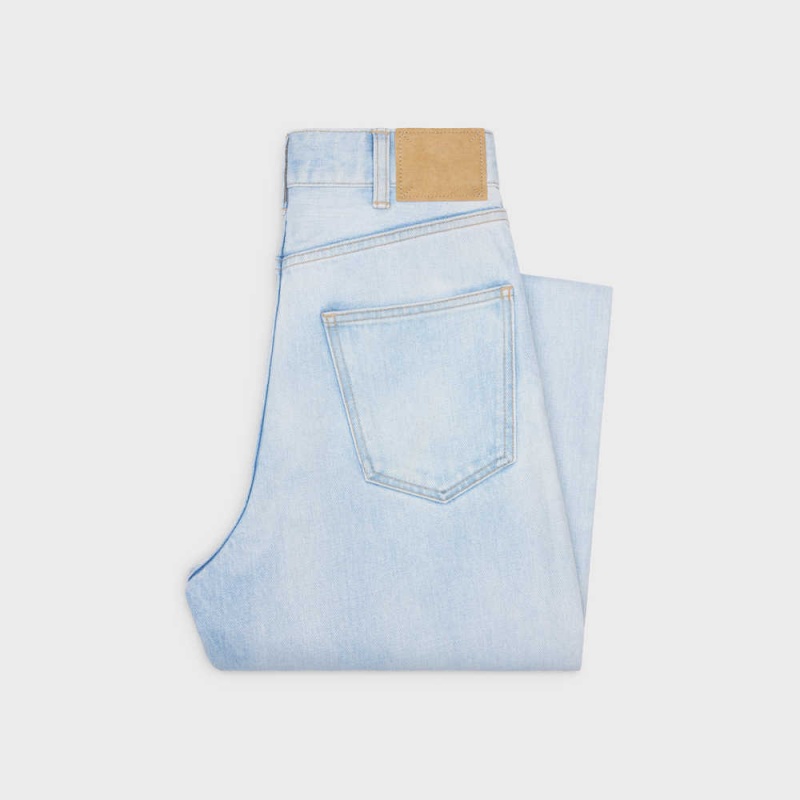 Nohavice Celine Margaret Jeans In Sun-faded Wash Denim Oranžové Modre Svetlomodrá | CL-592716