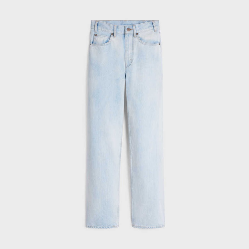 Nohavice Celine Margaret Jeans In Sun-faded Wash Denim Oranžové Modre Svetlomodrá | CL-592716