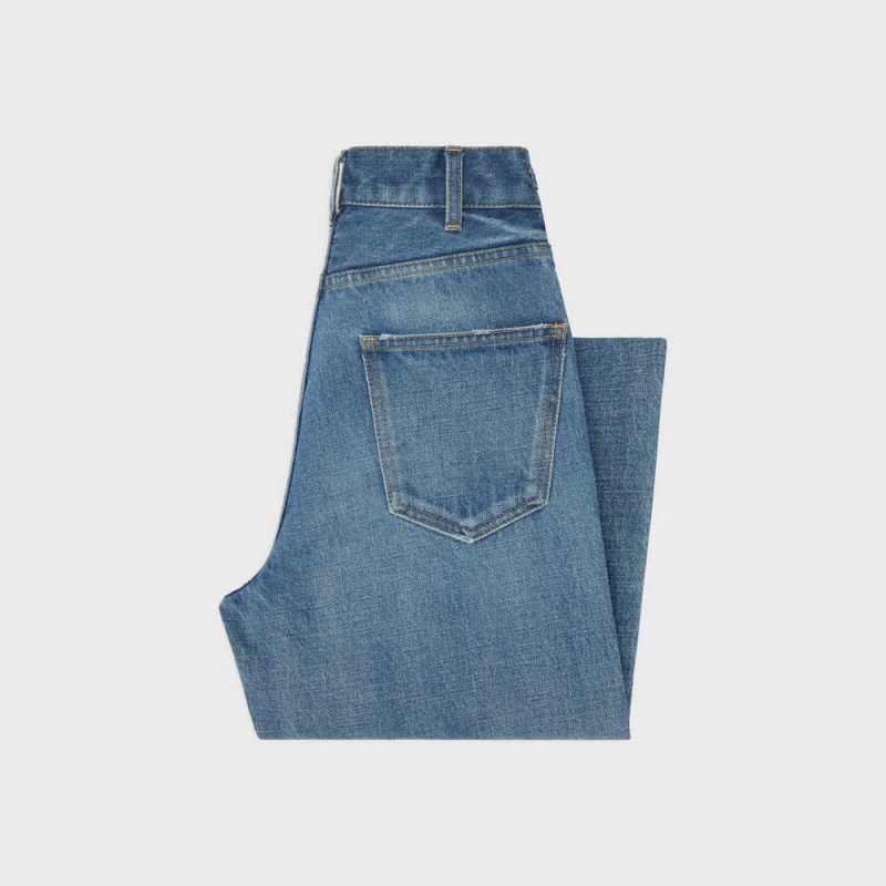 Nohavice Celine Margaret Jeans In Union Wash Denim Modre Svetlomodrá | CL-592715