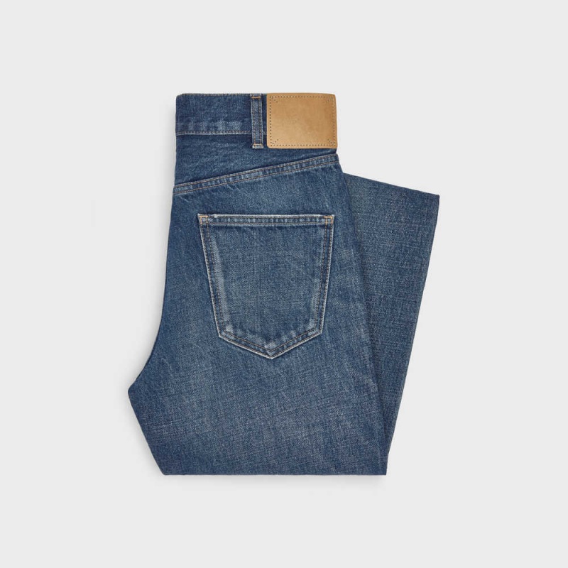 Nohavice Celine Serge Flare Jeans In Dark Union Wash Denim Tmavo Modre Svetlomodrá | CL-592724