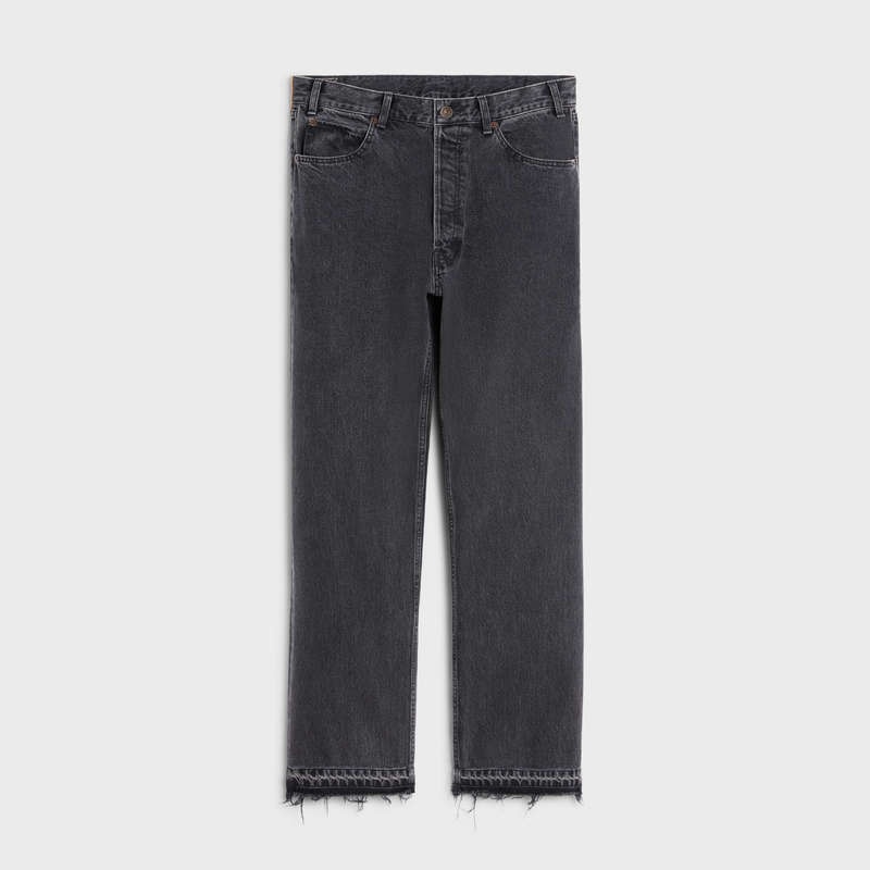 Nohavice Celine Wesley Jeans In Charcoal Wash Denim Siva Modre Svetlomodrá | CL-592052