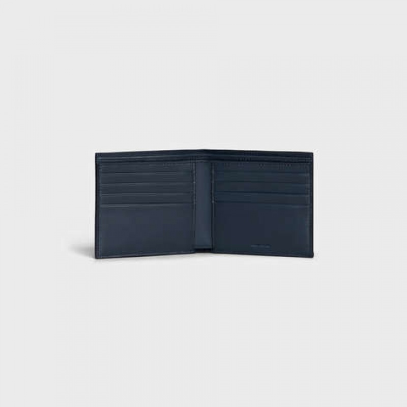 Penazenky Celine Bi-fold In Grained Calfskin Námornícka Modrá Modre | CL-591790