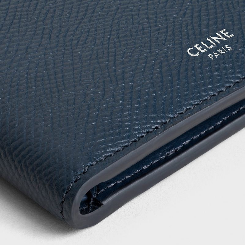 Penazenky Celine Bi-fold In Grained Calfskin Námornícka Modrá Modre | CL-591790