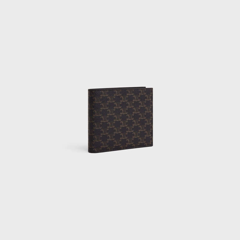 Penazenky Celine Bi-fold With Coin Compartment In Triomphe Platene Čierne | CL-591786