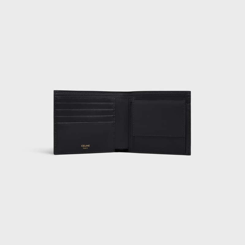 Penazenky Celine Bi-fold With Coin Compartment In Triomphe Platene Čierne | CL-591786