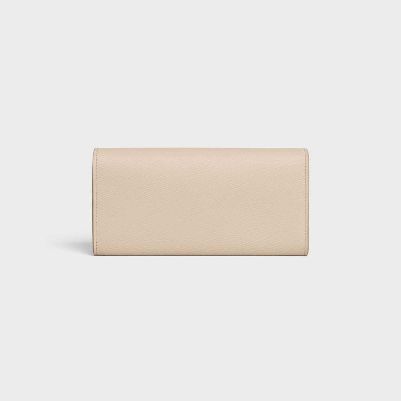 Penazenky Celine Large Flap In Grained Calfskin Béžové | CL-592996