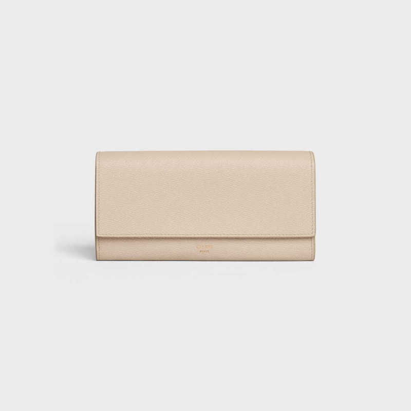 Penazenky Celine Large Flap In Grained Calfskin Béžové | CL-592996