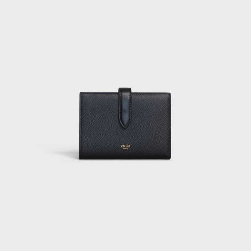 Penazenky Celine Medium Remienkove In Grained Calfskin Čierne | CL-592989