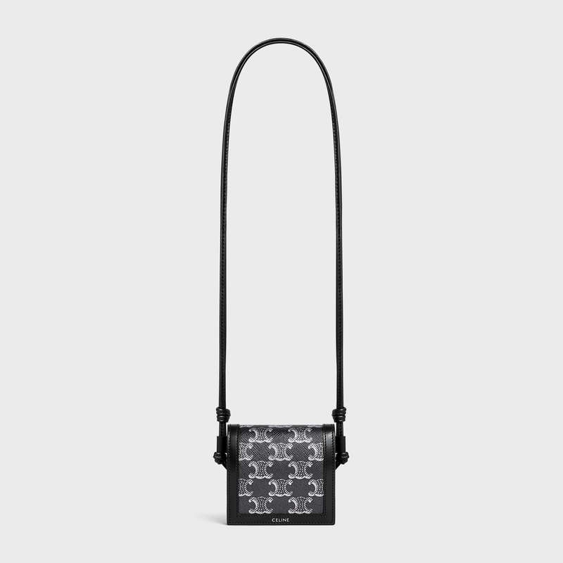 Penazenky Celine Nekclace In Triomphe Platene And Calfskin Strieborne Čierne | CL-591792