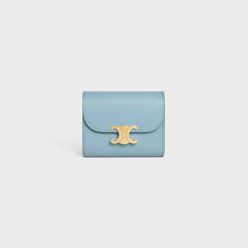 Penazenky Celine Small Triomphe In Shiny Calfskin Modre | CL-592972