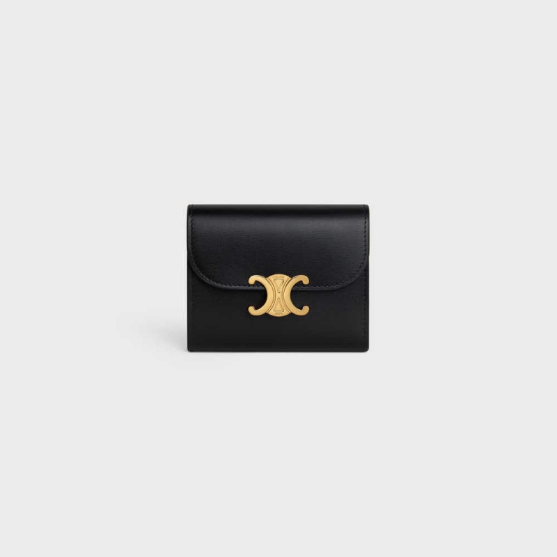 Penazenky Celine Small Triomphe In Shiny Calfskin Čierne | CL-592967